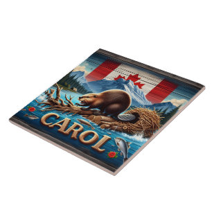 Rustic Wood, Canadese Bever, Oceaan Tegeltje