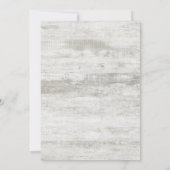 Rustic Wood Carved Lijst Wedding Invitation Kaart (Achterkant)