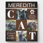 Rustic Wood Cat Memorial Photo Fotoplaat (Voorkant)