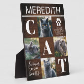 Rustic Wood Cat Memorial Photo Fotoplaat (Zijkant)