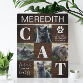 Rustic Wood Cat Memorial Photo Fotoplaat