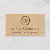 Rustic Wood Catering Personal Chef QR Code Visitekaartje (Voorkant)