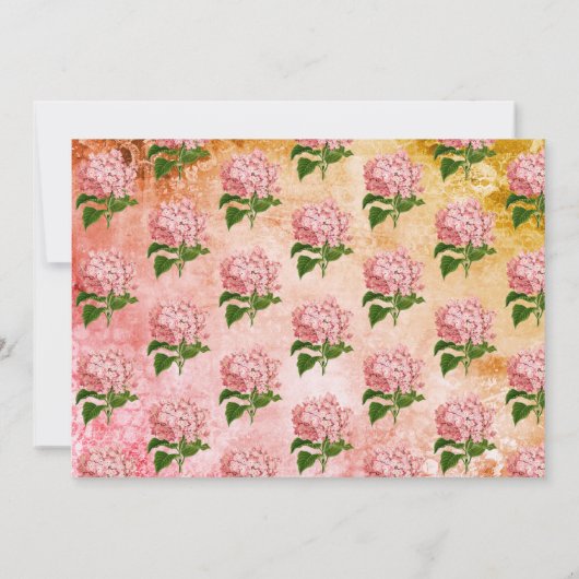 Rustic Wood Chalk  Floral Birthday Party Kaart (Achterkant)