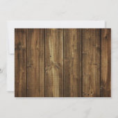 Rustic Wood Chalkboard Heart String Lights Wedding Kaart (Achterkant)