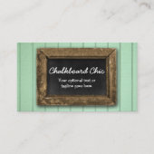 Rustic Wood Chalkboard Lijst Shabby Chic Mint Visitekaartje (Voorkant)