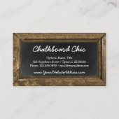 Rustic Wood Chalkboard Lijst Shabby Chic Paars Visitekaartje (Achterkant)