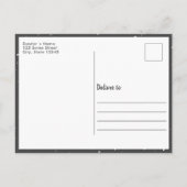 Rustic Wood Chalkboard Sneeuw 2 Kerstmis Briefkaart (Achterkant)