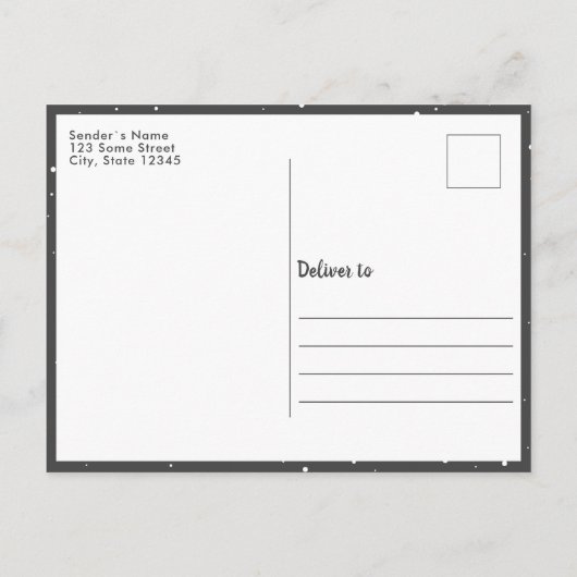 Rustic Wood Chalkboard Sneeuw 2 Kerstmis Briefkaart (Achterkant)