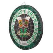 Rustic Wood Cheers Beers Shenanigans Dartbord (Voorkant Rechts)