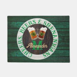 Rustic Wood Cheers Beers Shenanigans Deurmat