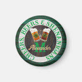 Rustic Wood Cheers Beers Shenanigans Magneet (Voorkant)