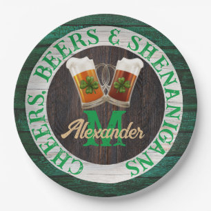 Rustic Wood Cheers Beers Shenanigans Papieren Bordje