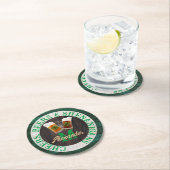 Rustic Wood Cheers Beers Shenanigans Ronde Kartonnen Onderzetter (Insitu)