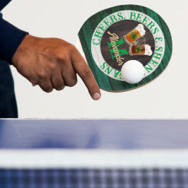 Rustic Wood Cheers Beers Shenanigans Tafeltennisbatje