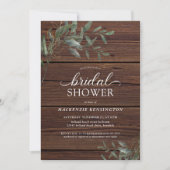 Rustic Wood Chic Eucalyptus Greenery Vrijgezellenf Kaart (Voorkant)