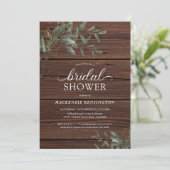 Rustic Wood Chic Eucalyptus Greenery Vrijgezellenf Kaart (Staand voorkant)
