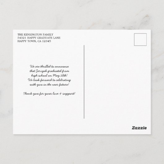 Rustic Wood Christelijk Afstuderen Jesaja 40 Briefkaart (Achterkant)