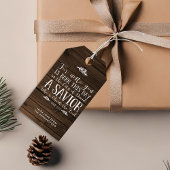 Rustic Wood Christelijk kerstfeestdag Cadeaulabel