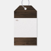 Rustic Wood Christelijk kerstfeestdag Cadeaulabel (Achterkant)