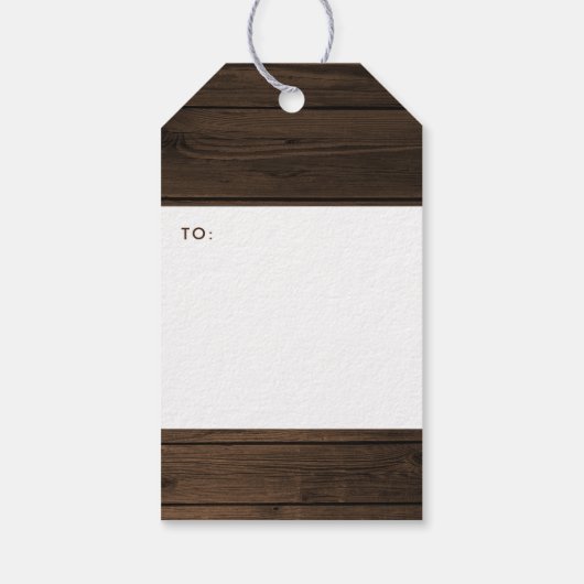 Rustic Wood Christelijk kerstfeestdag Cadeaulabel (Achterkant)