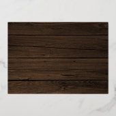 Rustic Wood Christelijk Verse kerstfoto Folie Feestdagenkaart (Achterkant)