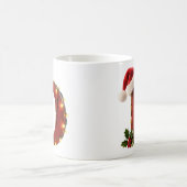 Rustic Wood Christmas Letter D String Lights Koffiemok (Center)