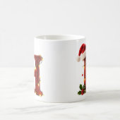 Rustic Wood Christmas Letter H String Lights Koffiemok (Center)