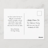 Rustic Wood Cinnamon Merry Kerstgroet Briefkaart (Achterkant)