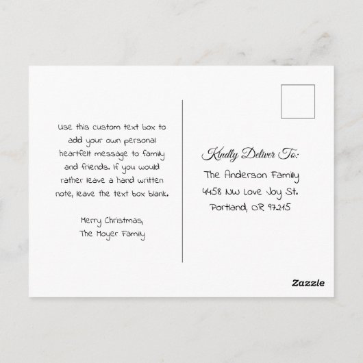 Rustic Wood Cinnamon Merry Kerstgroet Briefkaart (Achterkant)