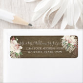 Rustic Wood Classy Floral Tropical Foliage Wedding Etiket (Insitu)