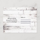 Rustic Wood Coastal Beach Anchor Bewaar de datum Aankondigingskaart (Achterkant)