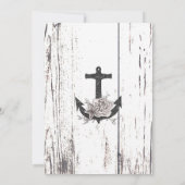 Rustic Wood Coastal Beach Anchor Vrijgezellenfeest Kaart (Achterkant)