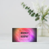 Rustic Wood Colorful Embellish Vignette Visitekaartje (Staand voorkant)