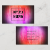 Rustic Wood Colorful Embellish Vignette Visitekaartje (Voorkant / Achterkant)