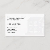 Rustic Wood Construction Handyman Carpenter Tools Visitekaartje (Achterkant)