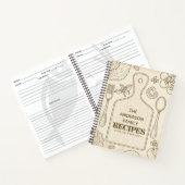 Rustic Wood Cookbook Family Recipes Personalized Notitieboek (Binnen)
