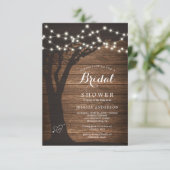Rustic Wood Country Bridal Shower Kaart (Staand voorkant)