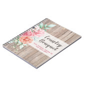 Rustic Wood Country Farmhouse Floral Roos Journal Notitieboek (Linkerzijde)