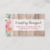 Rustic Wood Country Farmhouse Floral Social Media Visitekaartje (Voorkant)