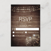 Rustic Wood Country Mason Jar Lights Wedding (Voorkant)