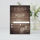 Rustic Wood Country Mason Jar Lights Wedding (Staand voorkant)