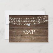 Rustic Wood Country Mason Jar Lights Wedding (Voorkant)