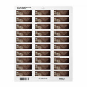 Rustic Wood Country Mason Jar Lights Wedding Etiket (Full Sheet)