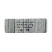 Rustic Wood Country Wedding Return Label (Voorkant)