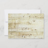 Rustic Wood Country Wedding RSVP-kaarten RSVP Kaartje (Achterkant)