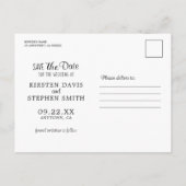 Rustic Wood Country Wedding Save the Date Briefkaa Aankondigingskaart (Achterkant)