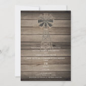 Rustic Wood Country Wind Mill Wedding Kaart (Voorkant)