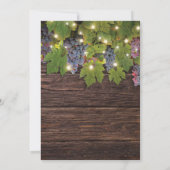 Rustic Wood Country Winery Twinkle Lights Wedding Kaart (Achterkant)