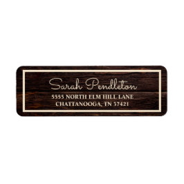 Rustic Wood Cream-adres Etiket