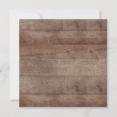 Rustic Wood Cross bevestiging uitnodiging (Achterkant)